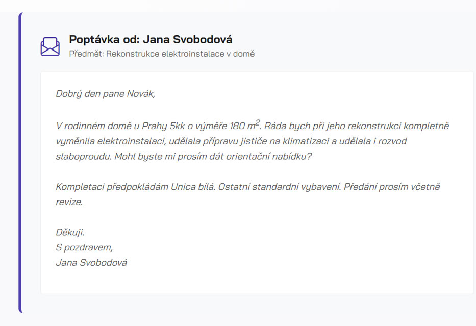 Založení zákazníka v systému